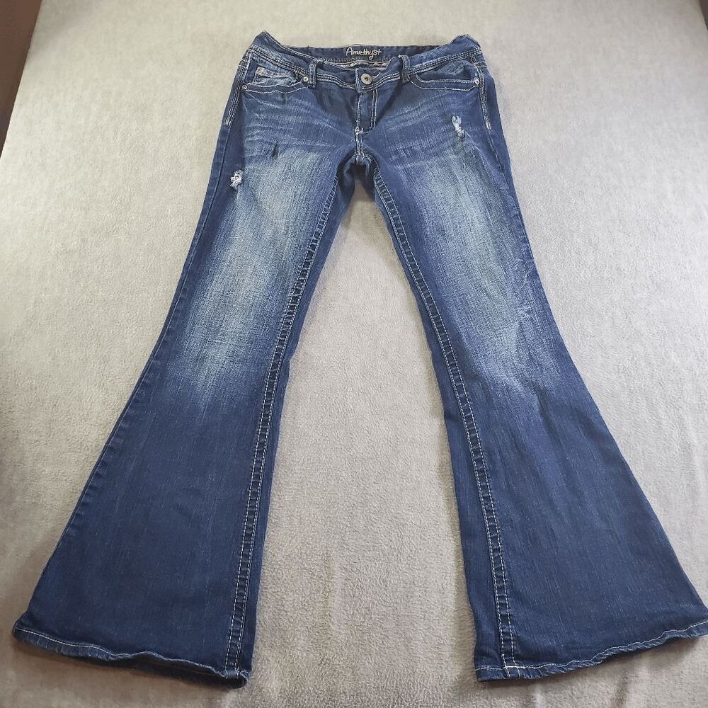 Amethyst Jeans Womens 11 Blue Low Rise Bootcut Medium Wash Denim